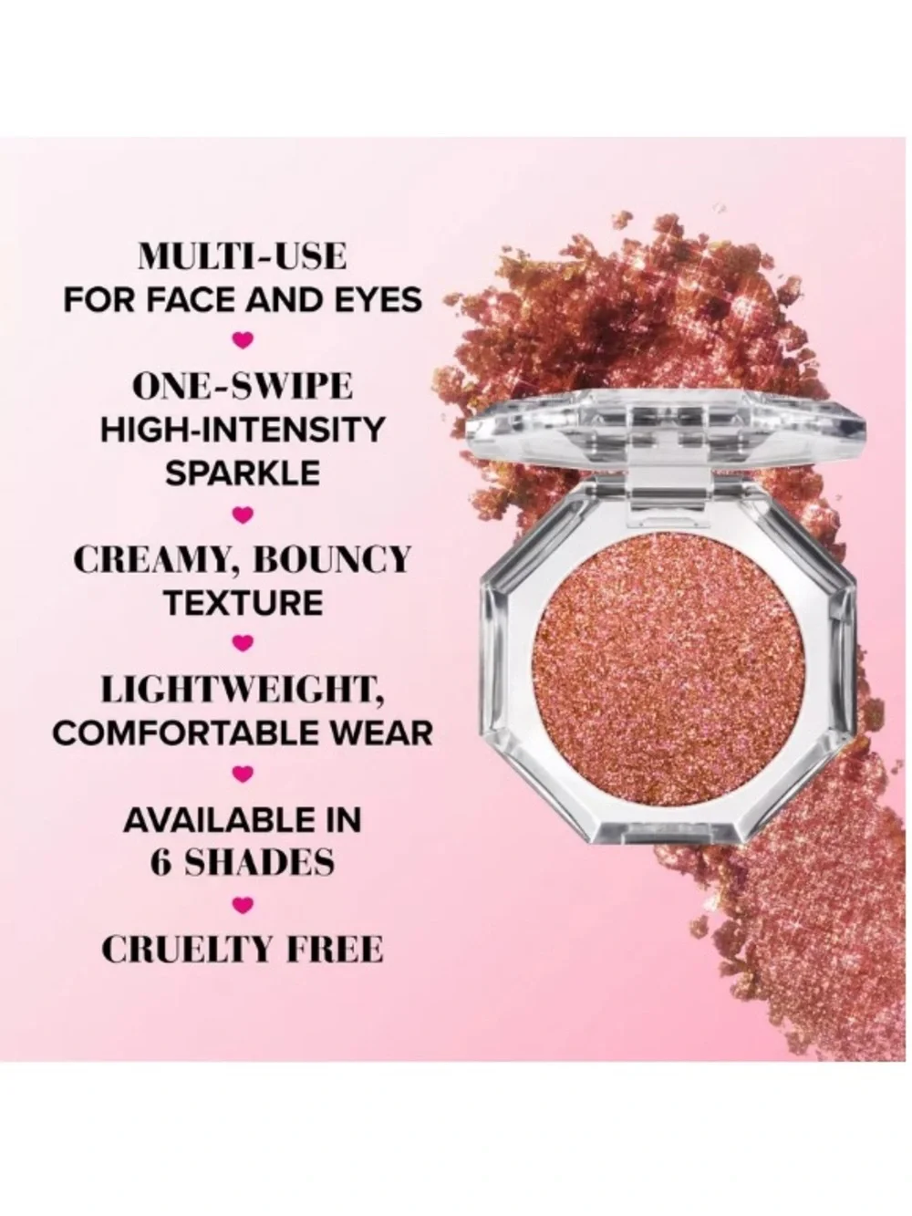 TOO FACED Disco Crush High Shine Glitter Eye + Face Sparkle - MYSTIC PINK